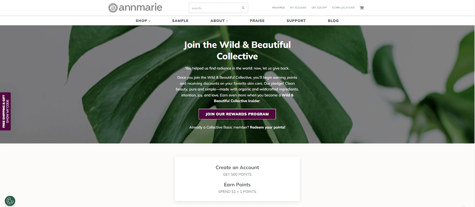 Annmarie  loyalty program landing page intro (1)