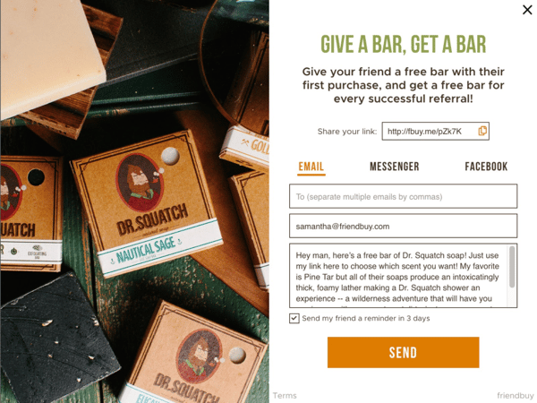 4 Referral Marketing Examples from Top DTC Brands Example 2