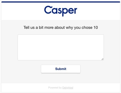 Casper NPS Comment Prompt