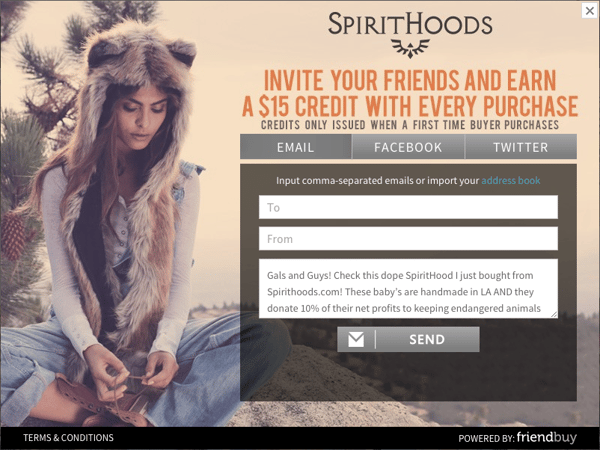 Spirithoods referral program