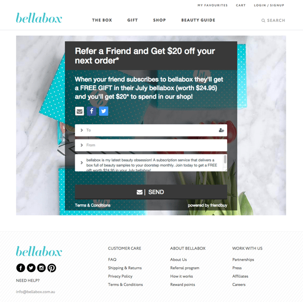 bellabox referral page