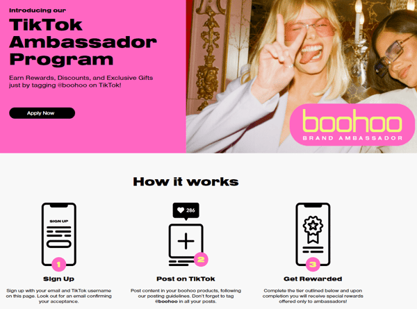 boohoo ambassador program
